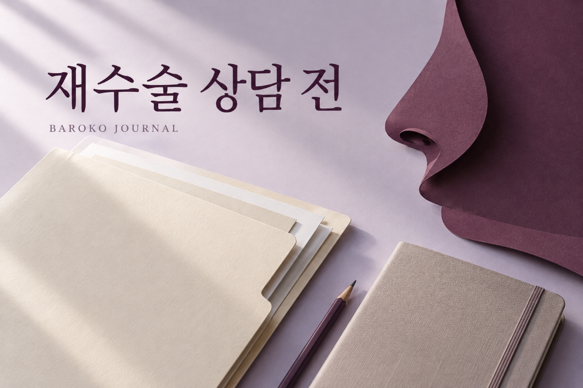코재수술 상담 전, 어떤 기록을 준비하면 좋을까요?